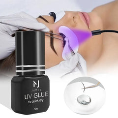 Eyelash Extension Adhesive UV Glue Lamp 1S Quick Dry Long-Lasting Professional UV Glue Set