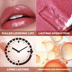 Diamond Lip Gloss Long-lasting Pearlescent Glitter Liquid