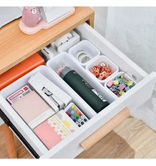 8pcs/set Adjustable Drawer Organizer Box Trays Make Up Cosmetics Sundries Divider Holder Kitchen Bathroom Closet Jewellery Box