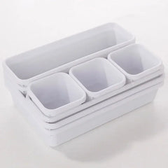 8pcs/set Adjustable Drawer Organizer Box Trays Make Up Cosmetics Sundries Divider Holder Kitchen Bathroom Closet Jewellery Box