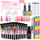 Gel Nail Set With UV LED Lamp Dryer Semi Permanent Gel Varnish Set Professional Nail Art Tools Kit Manicure Set