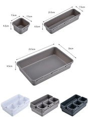 8pcs/set Adjustable Drawer Organizer Box Trays Make Up Cosmetics Sundries Divider Holder Kitchen Bathroom Closet Jewellery Box