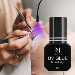 Eyelash Extension Adhesive UV Glue Lamp 1S Quick Dry Long-Lasting Professional UV Glue Set