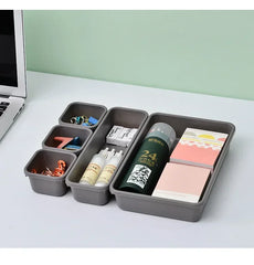 8pcs/set Adjustable Drawer Organizer Box Trays Make Up Cosmetics Sundries Divider Holder Kitchen Bathroom Closet Jewellery Box