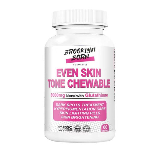 Glutathione Skin Lightening 8000mg Dark Spots & Acne Scar Remover with Anti-Aging & Antioxidant Effect 60 Chewables