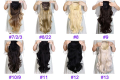 3/4 Half Wig Clip in Hair Extensions Premium Heat Resistant Synthetic Hair