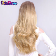3/4 Half Wig Clip in Hair Extensions Premium Heat Resistant Synthetic Hair