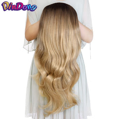 3/4 Half Wig Clip in Hair Extensions Premium Heat Resistant Synthetic Hair