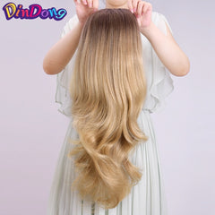 3/4 Half Wig Clip in Hair Extensions Premium Heat Resistant Synthetic Hair