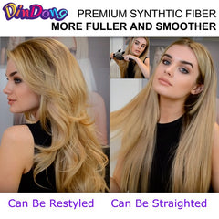 3/4 Half Wig Clip in Hair Extensions Premium Heat Resistant Synthetic Hair
