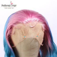 Transparent 13x4 Remy Brazilian Glueless Lace Front Human Hair  Preplucked Ombre Wig