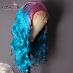 Transparent 13x4 Remy Brazilian Glueless Lace Front Human Hair  Preplucked Ombre Wig