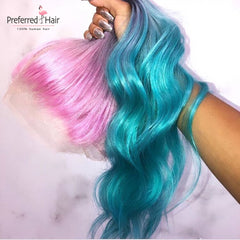 Transparent 13x4 Remy Brazilian Glueless Lace Front Human Hair  Preplucked Ombre Wig