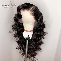 Transparent 13x4 Remy Brazilian Glueless Lace Front Human Hair  Preplucked Ombre Wig