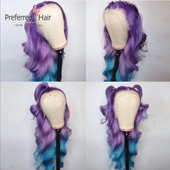 Transparent 13x4 Remy Brazilian Glueless Lace Front Human Hair  Preplucked Ombre Wig