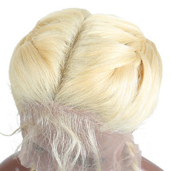 Honey Blonde Kinky Curly Lace Front Transparent Lace Short Bob Human Brazilian  Wig