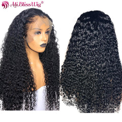 Curly Lace Front Pre Plucked Remy  Wig Human Hair