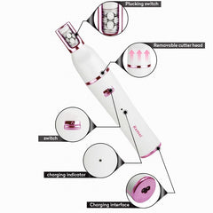 Electric 7-IN-1 USB Grooming Sets for Women Facial Hair Removal Eyebrow Nose