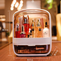 LED Mirror Makeup Storage Box Cosmetic Organizer Case