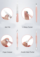 Stainless Steel Nail Clippers Manicure  Pedicure Sets 18 Piece