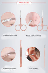 Stainless Steel Nail Clippers Manicure  Pedicure Sets 18 Piece