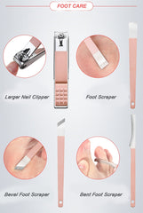 Stainless Steel Nail Clippers Manicure  Pedicure Sets 18 Piece