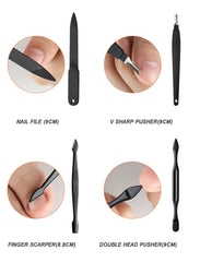 Stainless Steel Nail Clippers Manicure  Pedicure Sets 18 Piece