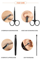 Stainless Steel Nail Clippers Manicure  Pedicure Sets 18 Piece