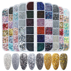 Holographic Nail Glitter Flakes Sequin 12pcs