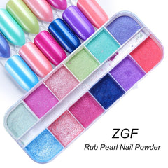 Holographic Nail Glitter Flakes Sequin 12pcs