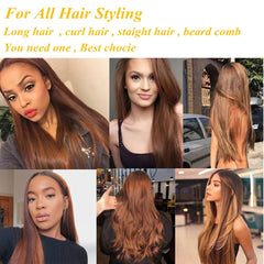 Diamond Handle Straightening Comb for All Hair Textures (Pink) Straightening Iron