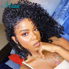 Curly Short Bob Ombre Human Hair Wig