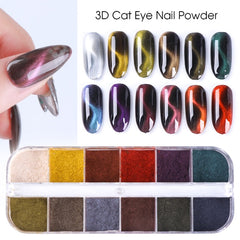 Holographic Nail Glitter Flakes Sequin 12pcs