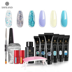 Glitter Polygel Nail Kit With Lamp Manicure Set Acrylic Extension  Professional set