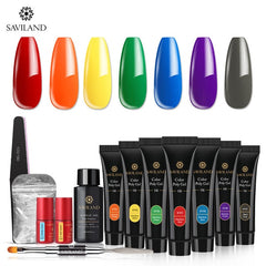 Glitter Polygel Nail Kit With Lamp Manicure Set Acrylic Extension  Professional set