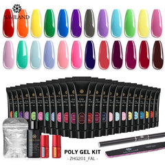 Glitter Polygel Nail Kit With Lamp Manicure Set Acrylic Extension  Professional set