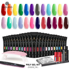 Glitter Polygel Nail Kit With Lamp Manicure Set Acrylic Extension  Professional set
