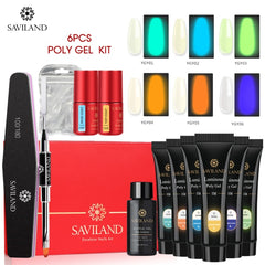 Glitter Polygel Nail Kit With Lamp Manicure Set Acrylic Extension  Professional set