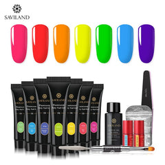 Glitter Polygel Nail Kit With Lamp Manicure Set Acrylic Extension  Professional set