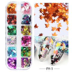 Holographic Nail Glitter Flakes Sequin 12pcs