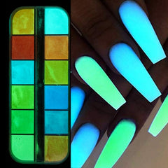Holographic Nail Glitter Flakes Sequin 12pcs