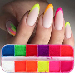 Holographic Nail Glitter Flakes Sequin 12pcs