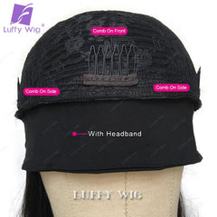 Kinky Curly Human Hair Headband Wig