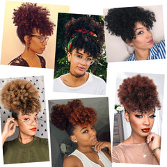 faux curly bangs and bun clip ins