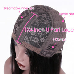 Loose Curl Bob Lace Part Glueless Brazilian Remy Human Hair Wig