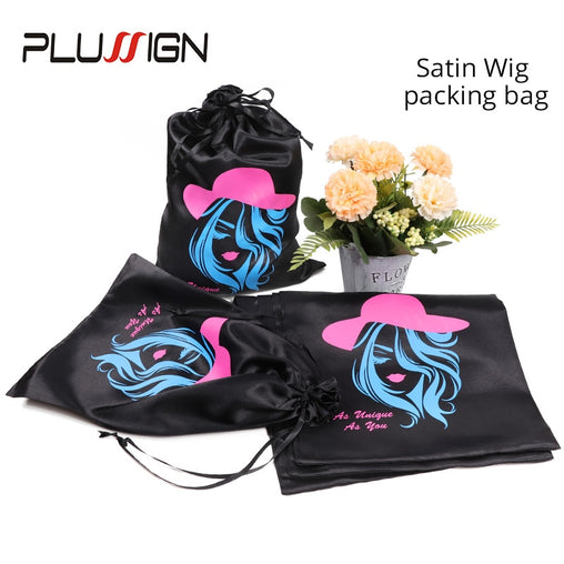 Silk Satin Bags For Wigs, Hair Extensions, Bundles and more