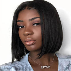 Straight Bob Human Hair Headband  Wig