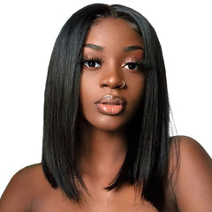Straight Bob Human Hair Headband  Wig