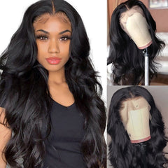 Brazilian Body Wave Remy Human Hair Glueless Lace Front Wig