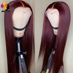 Peruvian Straight Hair 13X1 Lace Front Wig Human Hair Pre-Plucked 180%